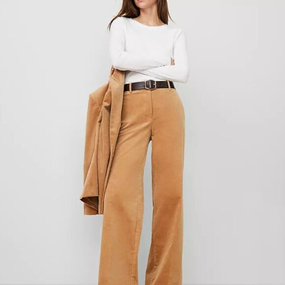 Ann Taylor The Perfect Wide-Leg Corduroy Pant - Picture 2 of 11